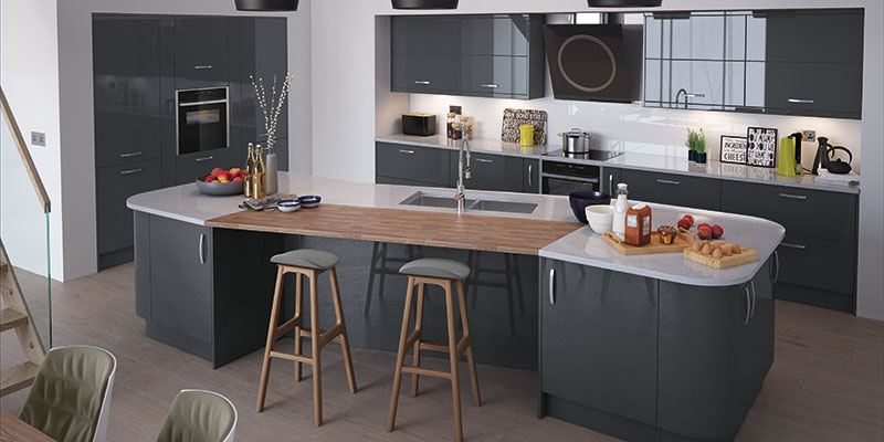 Vivo Gloss Anthracite Kitchens