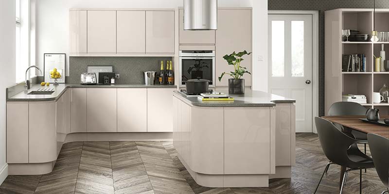 Lucente Cashmere Gloss Kitchen cabinet collection by On Trend