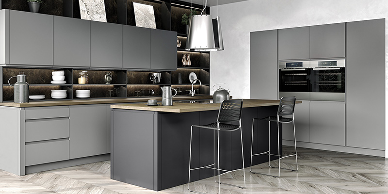 Lucente Dust Grey Matt Kitchens